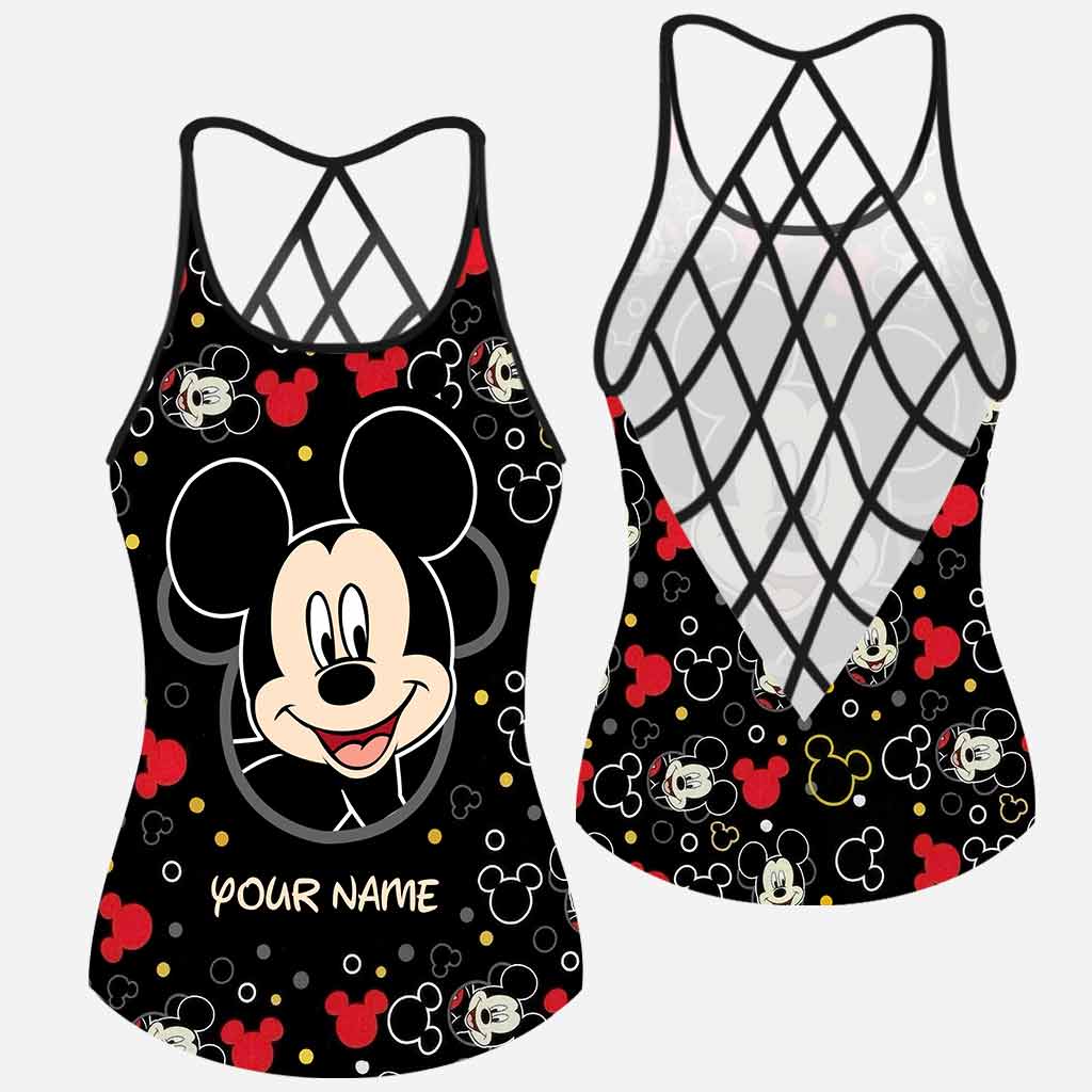 Personalized Mickey Mouse Cross Tank Top Custom Name Summer Gift