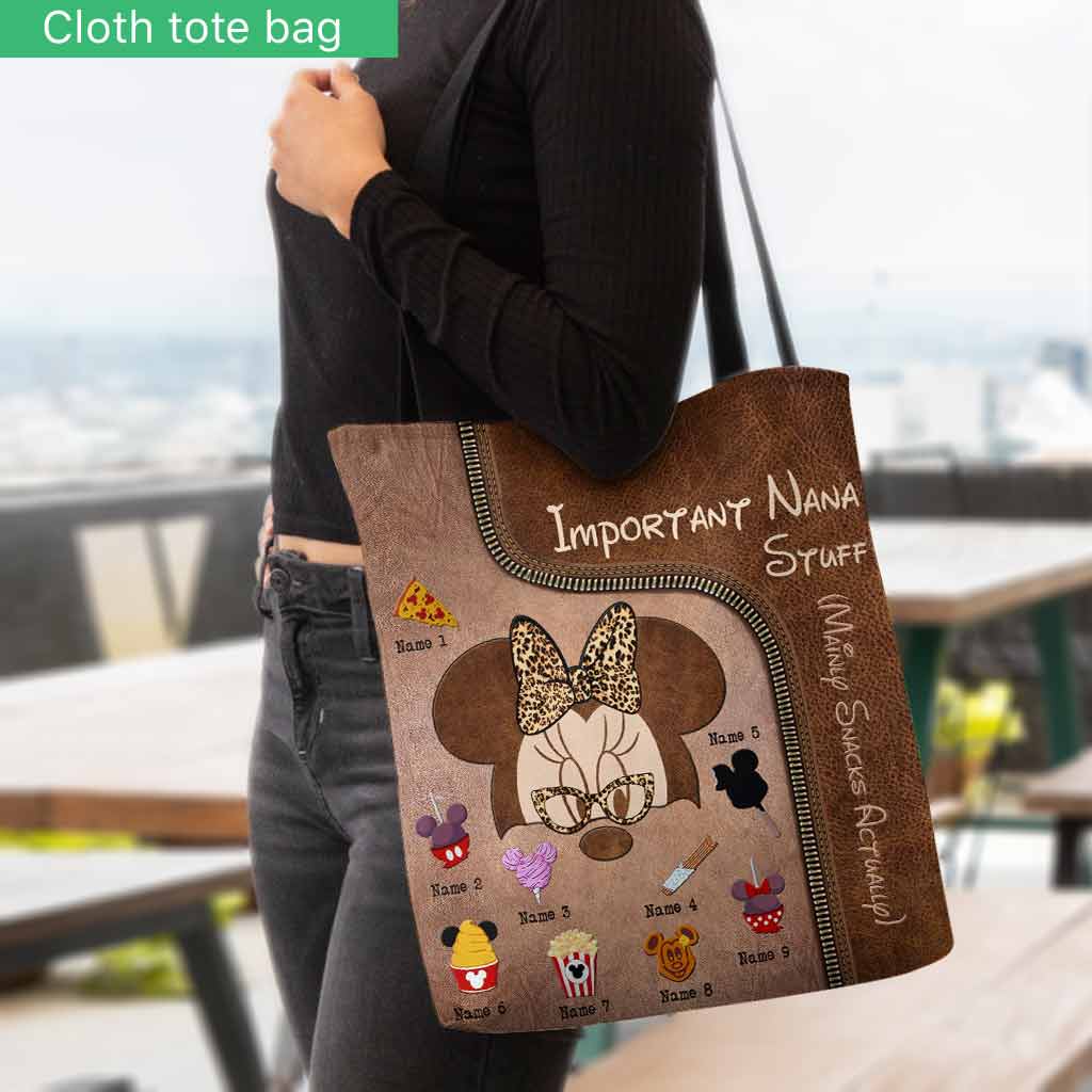 Personalized Grandma Tote Bag with Custom Names Fun Design