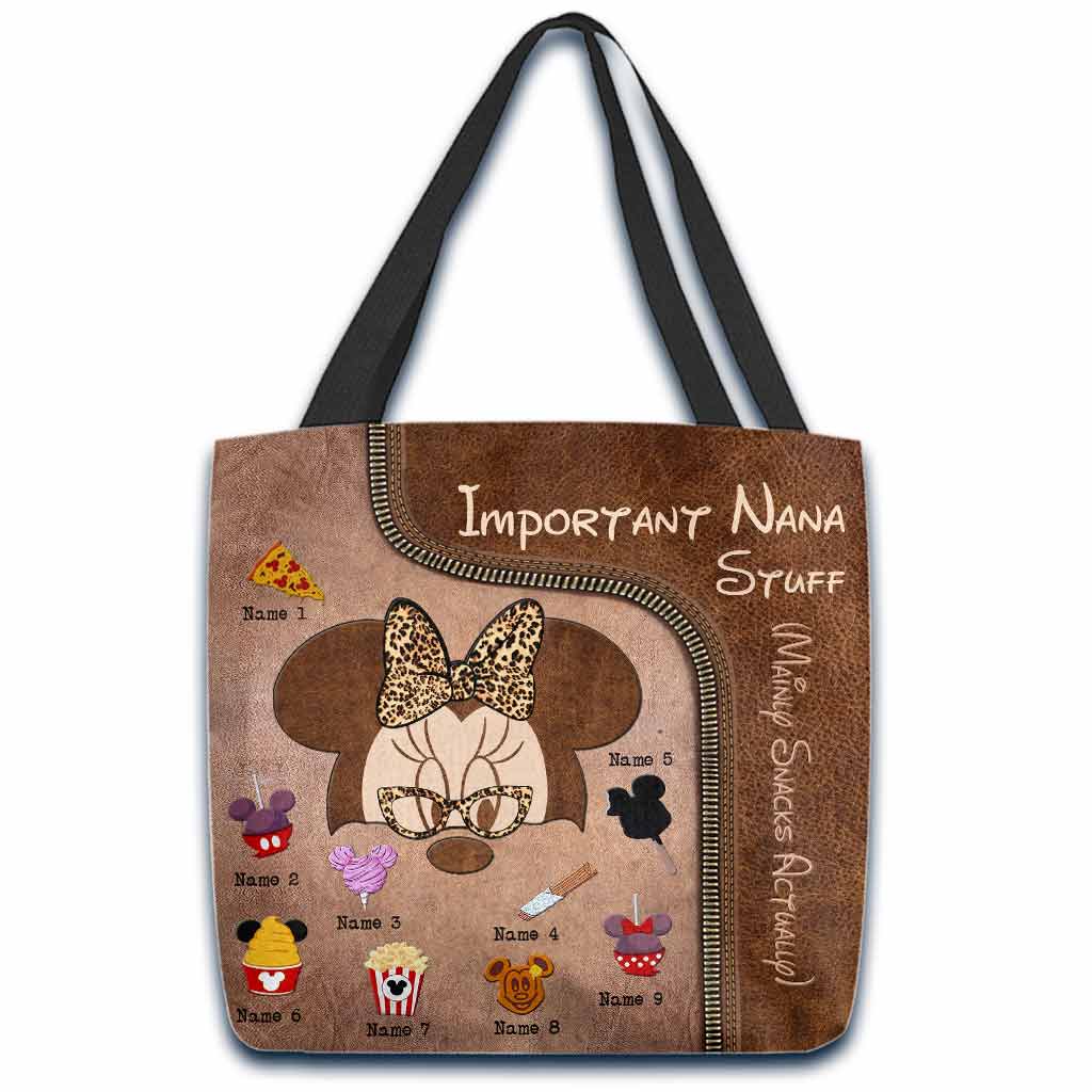 Personalized Grandma Tote Bag with Custom Names Fun Design