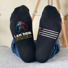 Load image into Gallery viewer, Personalized Father’s Day Socks Custom Family Names Fun Gift
