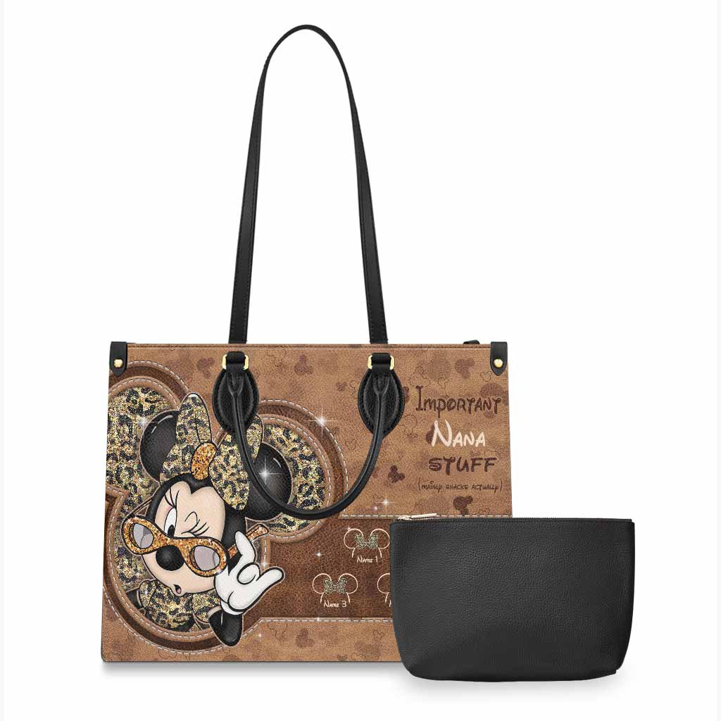 Personalized Leather Handbag Cute Nana Gift for Mom