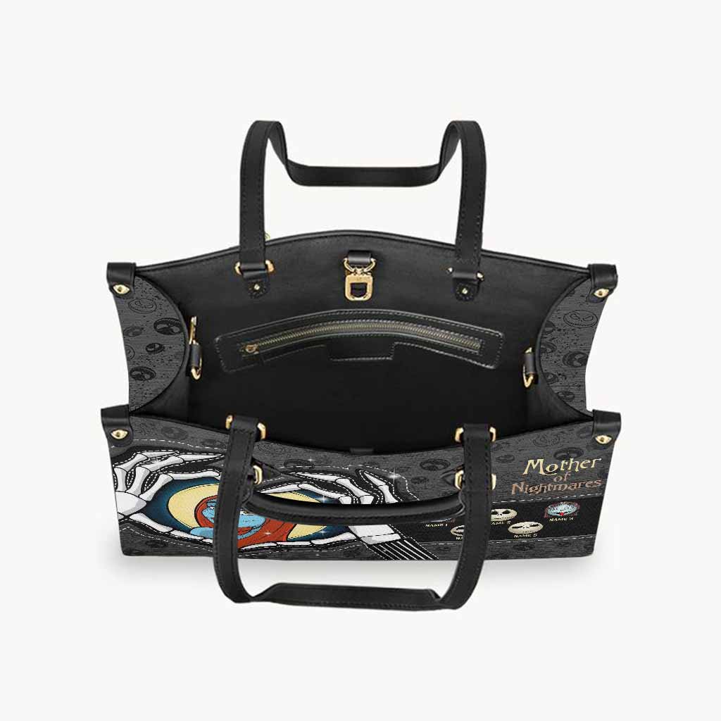 Personalized Mother's Day Leather Handbag Unique Horror Design Gift