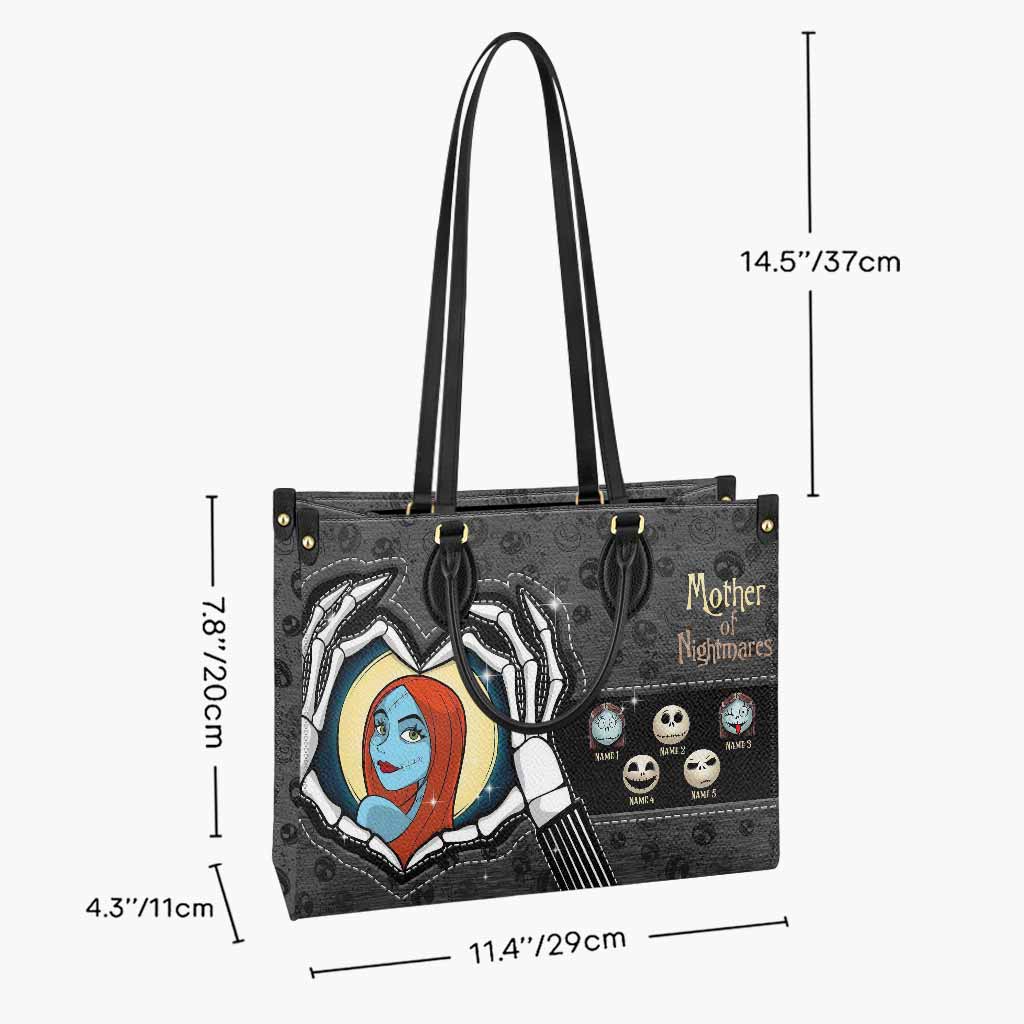 Personalized Mother's Day Leather Handbag Unique Horror Design Gift