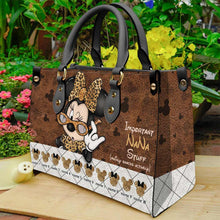 Load image into Gallery viewer, Personalized Grandma Leather Handbag Unique Gift for Nana

