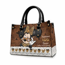 Load image into Gallery viewer, Personalized Grandma Leather Handbag Unique Gift for Nana
