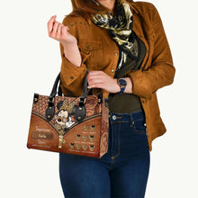 Load image into Gallery viewer, Personalized Leather Handbag for Grandma with Custom Name
