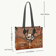 Load image into Gallery viewer, Personalized Leather Handbag for Grandma with Custom Name
