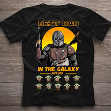 Load image into Gallery viewer, Personalized Best Dad In The Galaxy T-shirt &amp; Hoodie Gift
