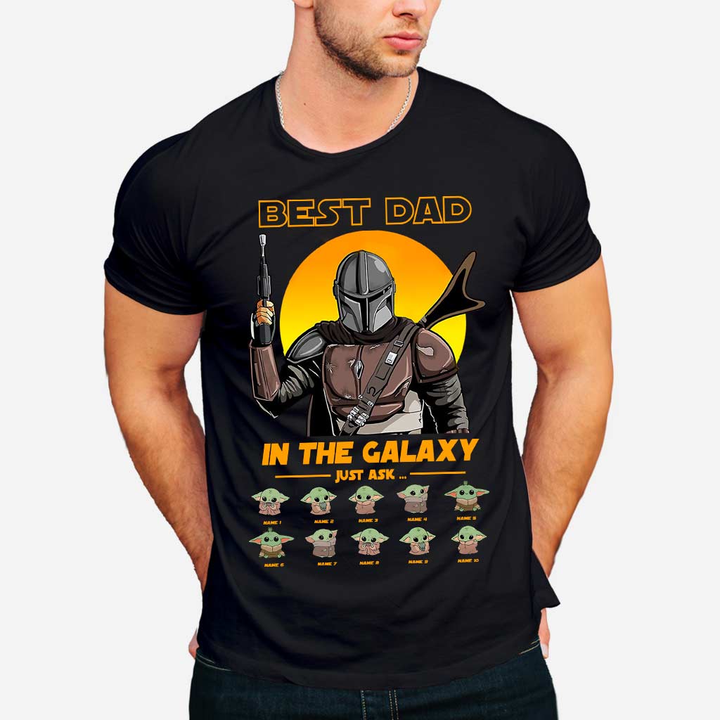 Personalized Best Dad In The Galaxy T-shirt & Hoodie Gift