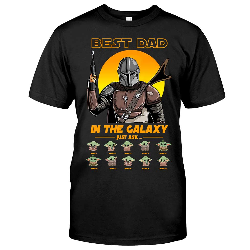 Personalized Best Dad In The Galaxy T-shirt & Hoodie Gift