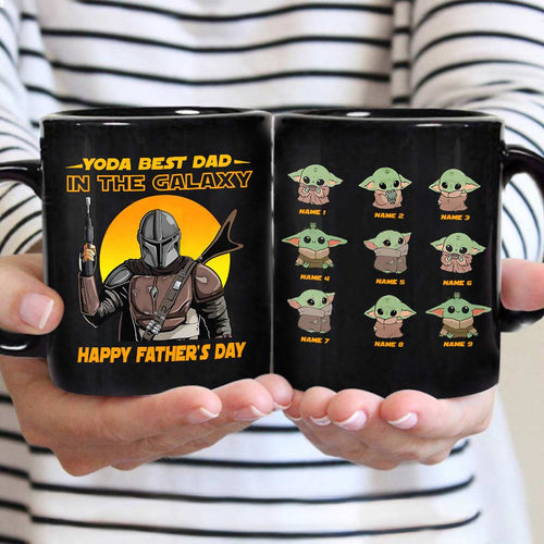 Personalized Yoda Best Dad Mug Custom Name Gift for Father's Day