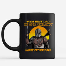 Load image into Gallery viewer, Personalized Yoda Best Dad Mug Custom Name Gift for Father's Day
