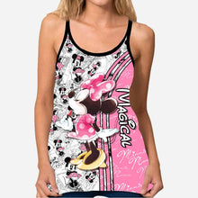 Load image into Gallery viewer, Personalized Cute Pink Mouse Ears Cross Tank Top Gift for Mom
