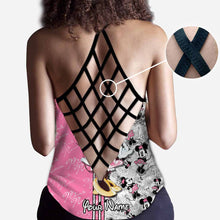 Load image into Gallery viewer, Personalized Cute Pink Mouse Ears Cross Tank Top Gift for Mom

