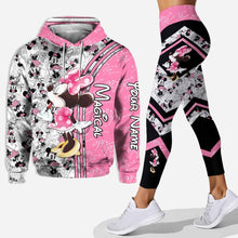 Load image into Gallery viewer, Personalized Cute Pink Mouse Ears Hoodie &amp; Leggings Set

