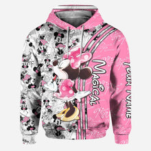 Load image into Gallery viewer, Personalized Cute Pink Mouse Ears Hoodie &amp; Leggings Set
