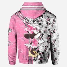 Load image into Gallery viewer, Personalized Cute Pink Mouse Ears Hoodie &amp; Leggings Set
