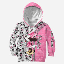 Load image into Gallery viewer, Personalized Cute Pink Mouse Ears Hoodie &amp; Leggings Set
