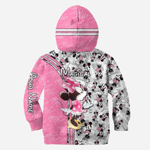 Load image into Gallery viewer, Personalized Cute Pink Mouse Ears Hoodie &amp; Leggings Set
