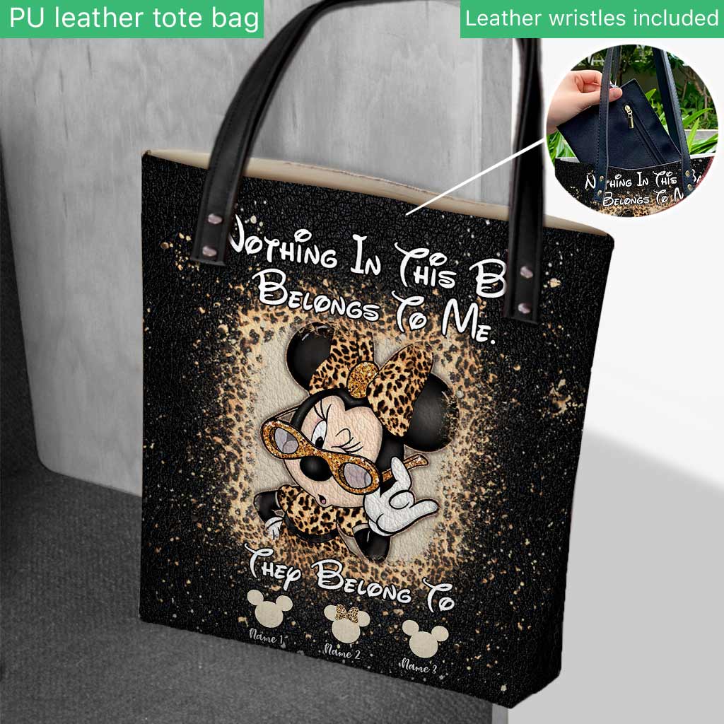 Personalized Tote Bag with Custom Names & Disney Design for Mom