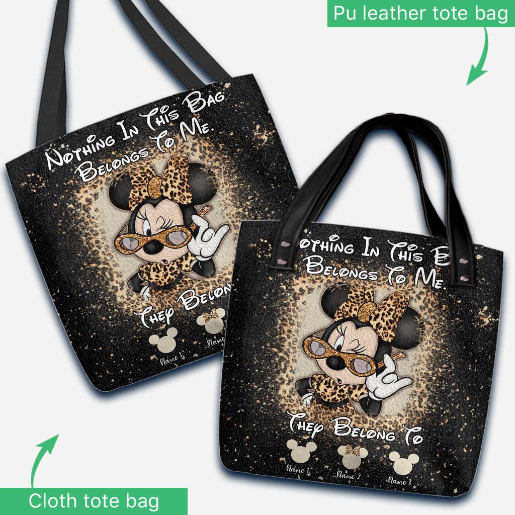 Personalized Tote Bag with Custom Names & Disney Design for Mom