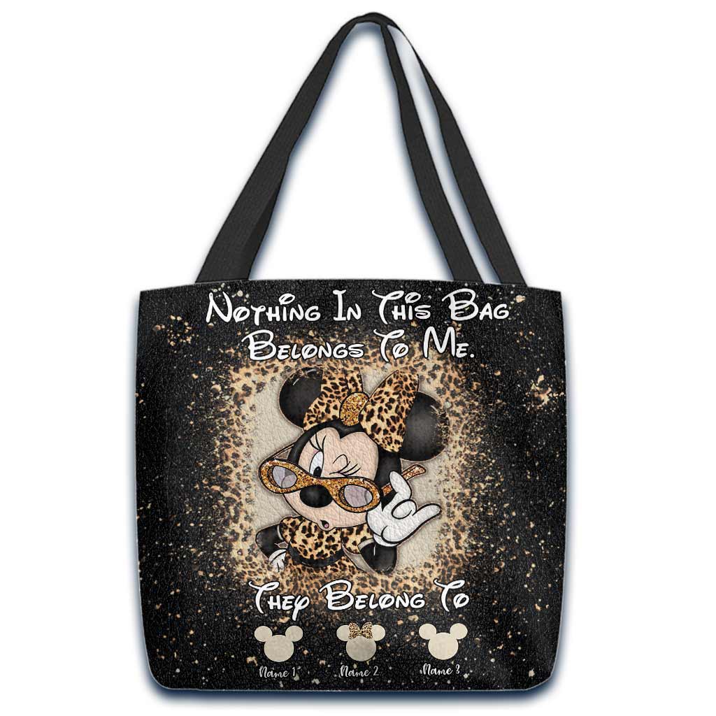 Personalized Tote Bag with Custom Names & Disney Design for Mom