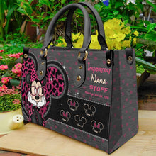Load image into Gallery viewer, Personalized Leather Handbag for Grandma with Custom Names
