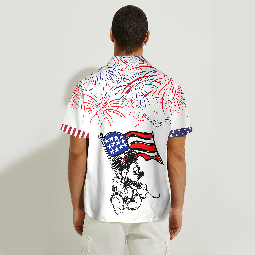 Personalized Independence Day Hawaiian Shirt Custom Name Patriotic Gift