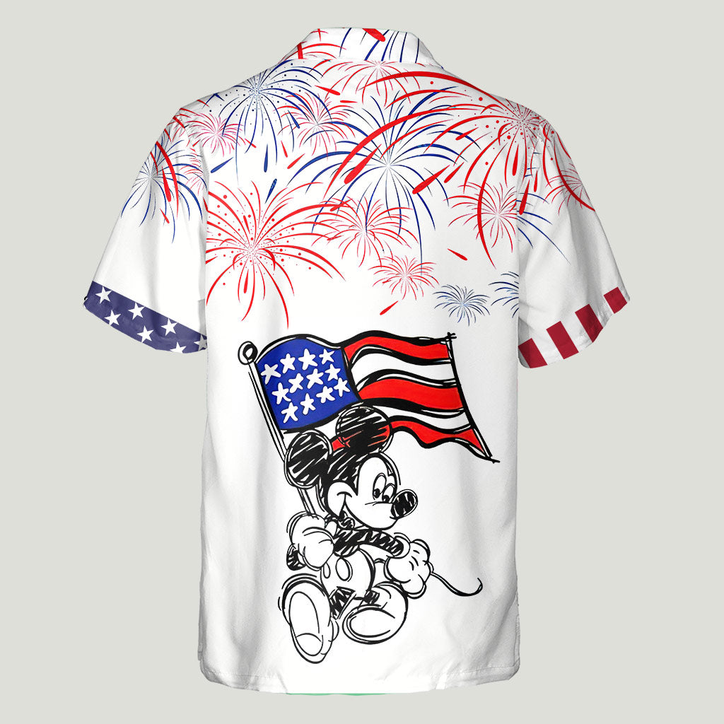 Personalized Independence Day Hawaiian Shirt Custom Name Patriotic Gift