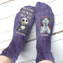 Load image into Gallery viewer, Personalized Nightmare Socks Custom Name Gift for Couples
