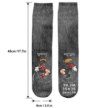 Load image into Gallery viewer, Personalized Couple Mouse Socks Custom Names Gift for Him/Her
