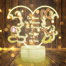 Load image into Gallery viewer, Personalized Couple Mouse Shaped LED Light Base Plaque Gift
