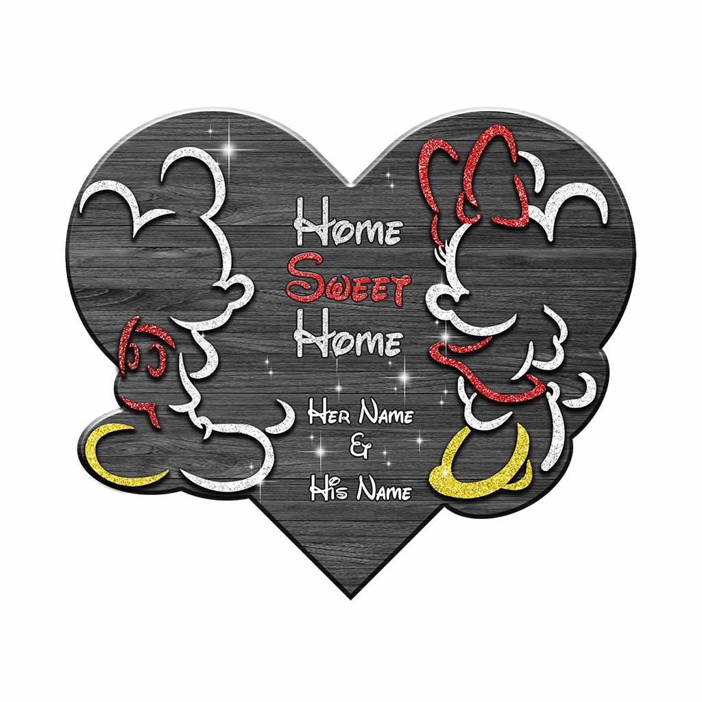 Personalized Mouse-Shaped Doormat for Couples - Home Sweet Home Gift