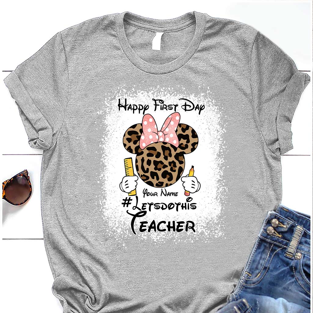 Personalized Teacher T-shirt & Hoodie Happy First Day Gift