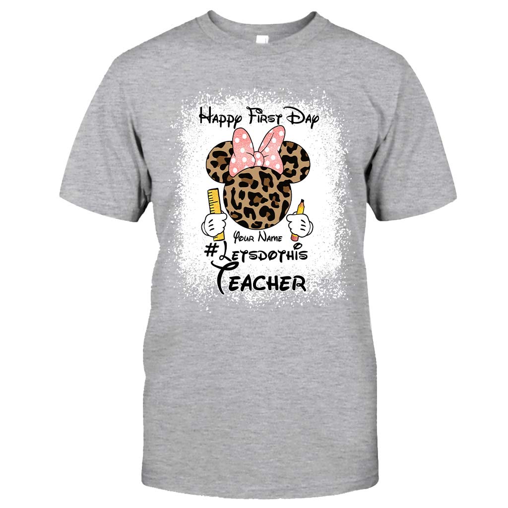 Personalized Teacher T-shirt & Hoodie Happy First Day Gift