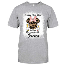 Load image into Gallery viewer, Personalized Teacher T-shirt &amp; Hoodie Happy First Day Gift

