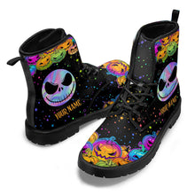 Load image into Gallery viewer, Personalized Pumpkin King Leather Boots Custom Name Gift
