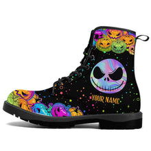Load image into Gallery viewer, Personalized Pumpkin King Leather Boots Custom Name Gift
