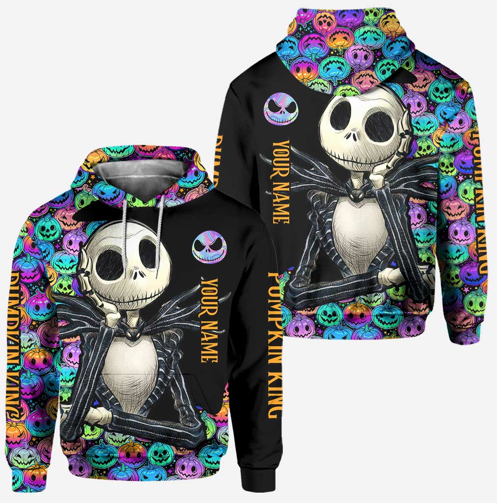 Personalized Pumpkin King Hoodie and Leggings Set for Halloween