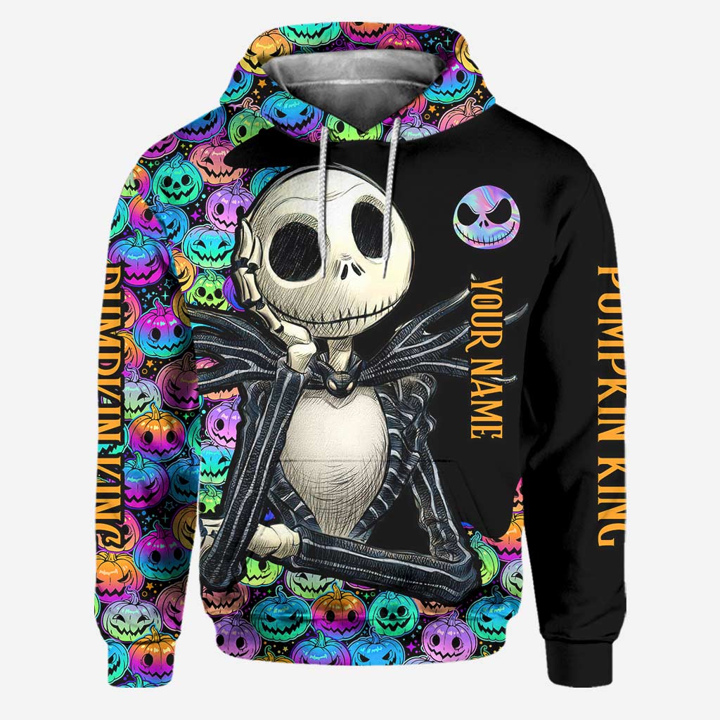 Personalized Pumpkin King Hoodie and Leggings Set for Halloween
