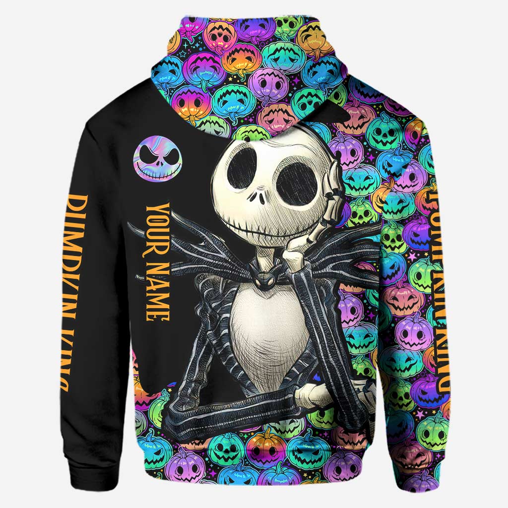 Personalized Pumpkin King Hoodie and Leggings Set for Halloween
