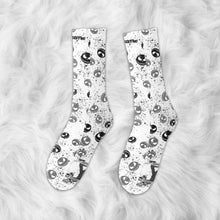 Load image into Gallery viewer, Personalized Rock Paper Scissors Nightmare Socks Custom Name Gift
