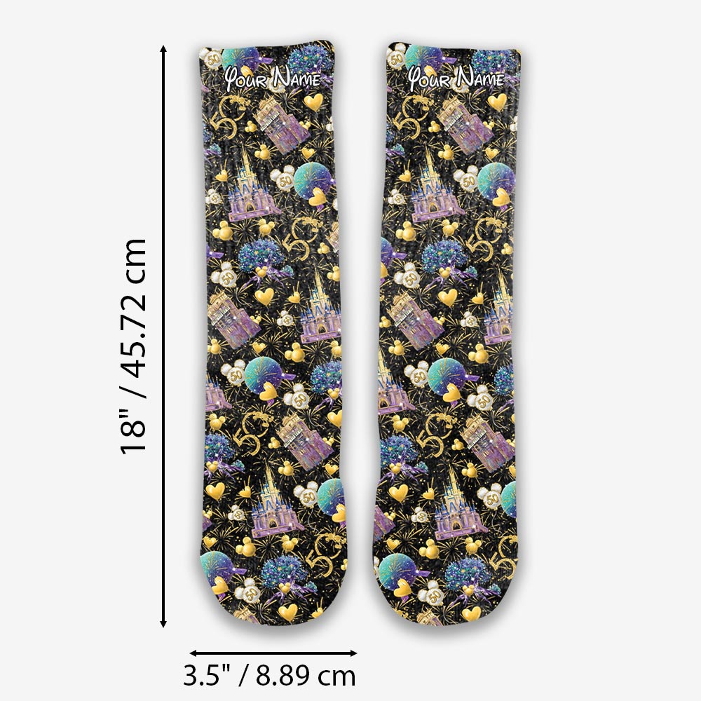 Personalized 50th Anniversary Mouse Socks Custom Design Gift