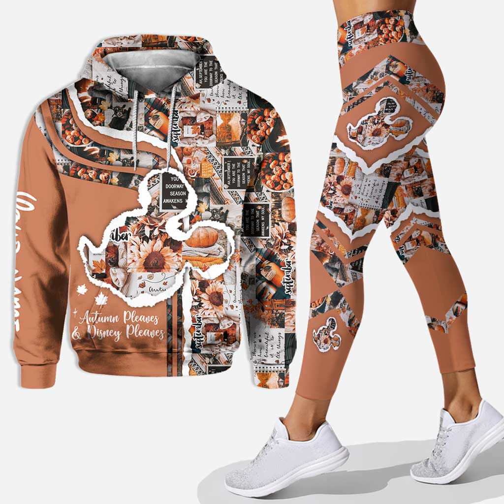 Personalized Fall Hoodie and Leggings Set Gift for Women