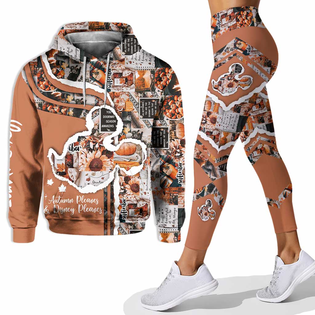 Personalized Fall Hoodie and Leggings Set Gift for Women