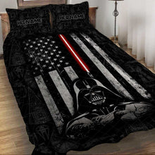 Load image into Gallery viewer, Personalized Star Wars Quilt Set with Custom Names Gift for Dad
