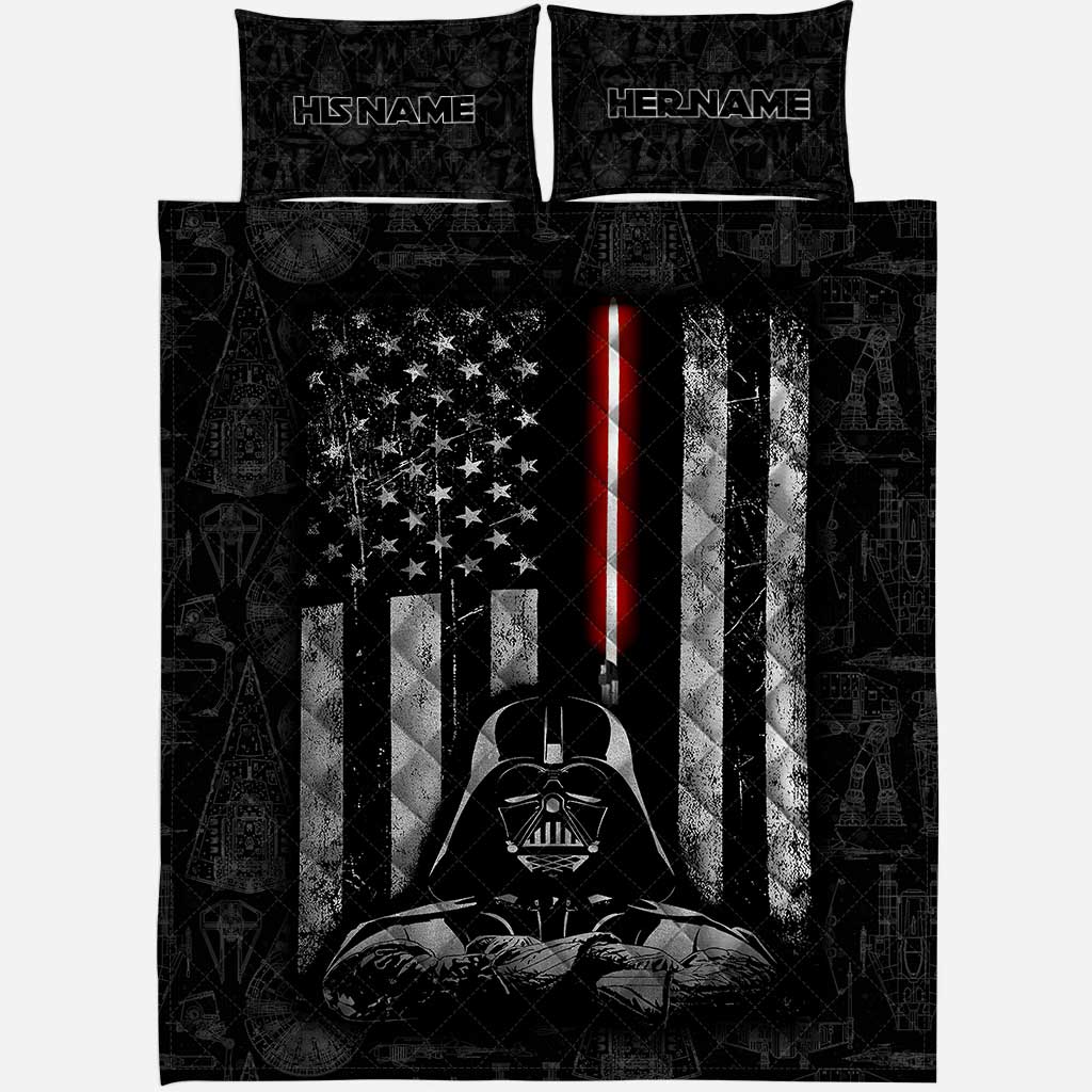 Personalized Star Wars Quilt Set with Custom Names Gift for Dad