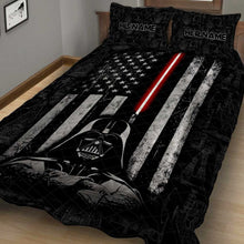 Load image into Gallery viewer, Personalized Star Wars Quilt Set with Custom Names Gift for Dad
