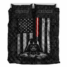 Load image into Gallery viewer, Personalized Star Wars Quilt Set with Custom Names Gift for Dad

