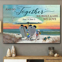 Load image into Gallery viewer, Personalized Canvas Poster Together We Build Life Love Gift for Couple
